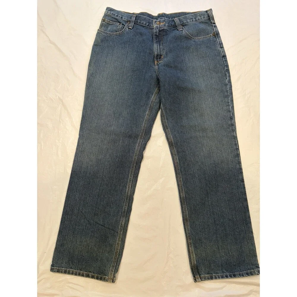 Carhartt Jeans Men’s 38x30 Blue Med Wash Relaxed‎ Fit Straight Leg